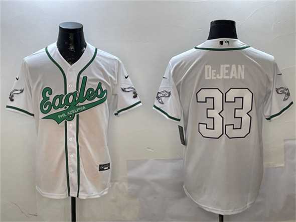 Men's Philadelphia Eagles #33 Cooper DeJean White Cool Base Stitched Baseball Jersey Dzhi,We sell and wholesale Men's Philadelphia Eagles #33 Cooper DeJean White Cool Base Stitched Baseball Jersey Dzhi on line form chian!